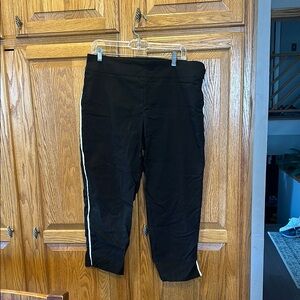 Black Pants with White Stripe